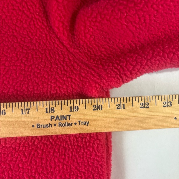 T by Talbots Red Zip-Up Sherpa Fleece Jacket Size Medium - Picture 10 of 11